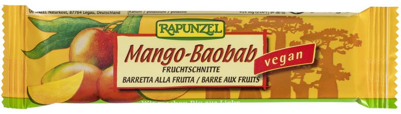 Baton de fructe cu Mango si Baobab Rapunzel 40g